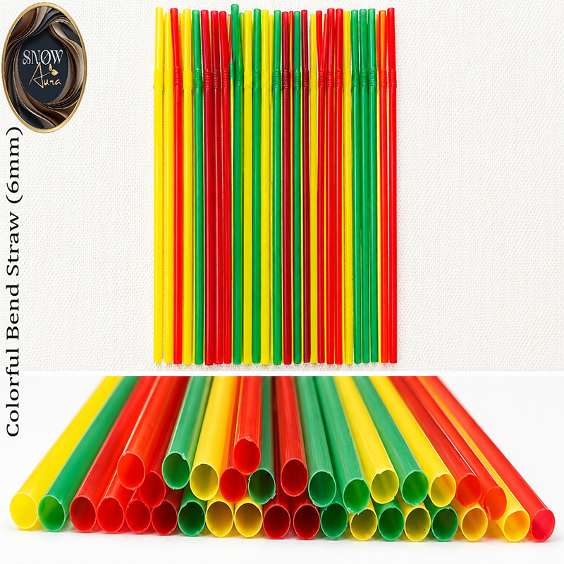 colour ful bend straw