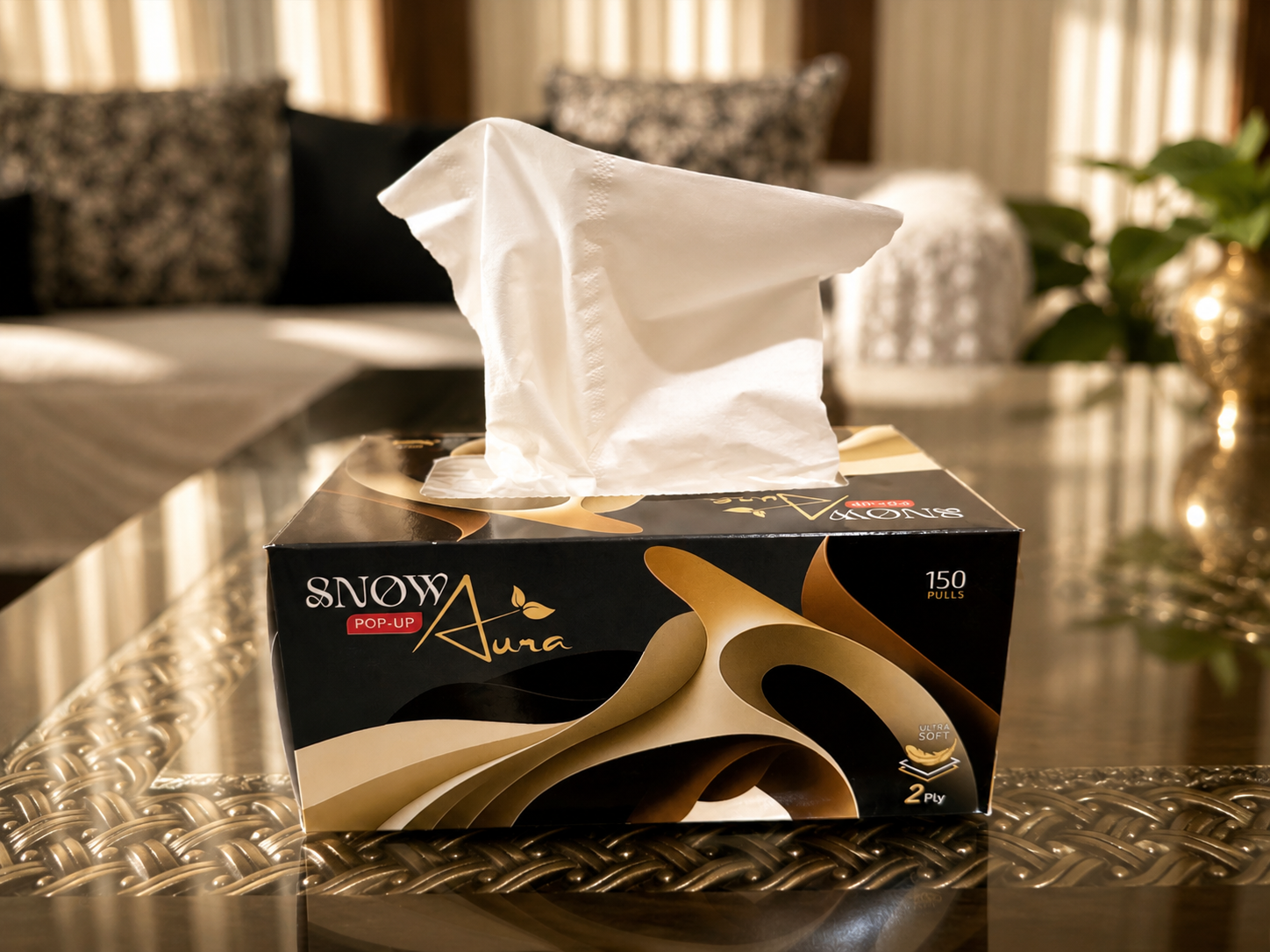 snow aura tissue box (pop up)